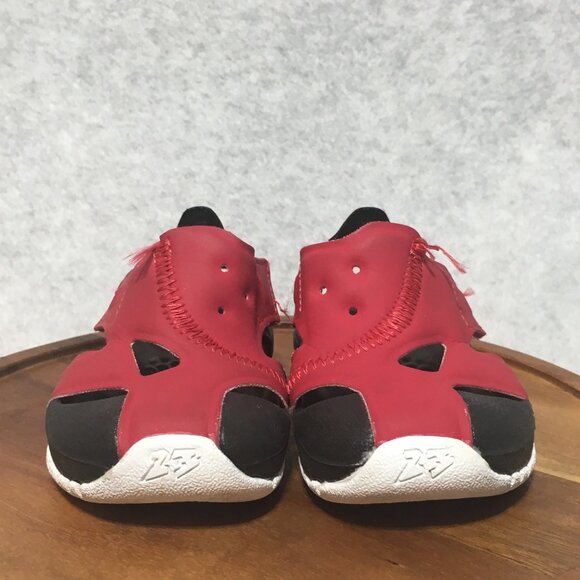 Nike Air Jordan Flare Sandals Toddler Size 4 Red Black Adjustable Water Sandals - Picture 3 of 11